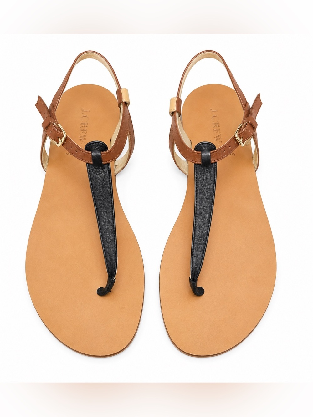 J.Crew Made in Italy Women’s Leather T-Strap Thong Sandals. Size: 7.5